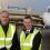 Sumburgh airport manager Nigel Flaws (left) with transport minister Derek Mackay in Sumburgh on Thursday.