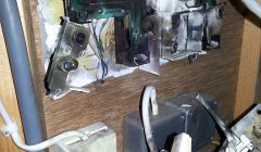 That's all that was left of the telephone sockets at Lunna House - Photos: Tony Erwood