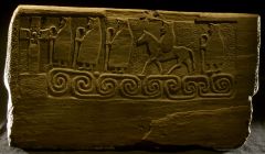 This iconic early Christian monk stone is believed to illustrate the coming of Christianity to Shetland. Photo: Didier Piquer