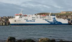 Freight boat Hamnavoe. SIC officials are making the case to government that replacement vessels would make the service cheaper to run.