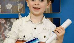 Six year old James Hawick, from Nesting.