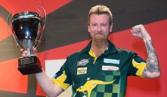 Simon Whitlock, winner of the 2013 Shetland Darts Masters tournament. Photo: Kevin Jones