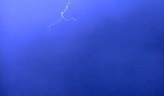 Lightning over Lerwick in the early hours of Wednesday - Photo: Sam Pitt