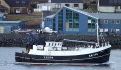 Avrella arriving in Scalloway - Photo: Peter Porter