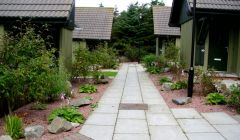 A view of the existing houses built for Hjaltland Housing Association at Nordavatn, which the new properties should blend in with.