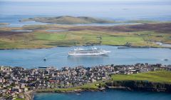 The Sea Princess anchored at Lerwick harbour - Photo: John Coutts/LPA