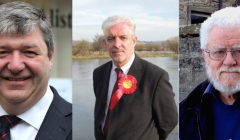 The five candidates: Donald Cameron (Tory), Alistair Carmichael (Lib Dem), Gerry McGarvey (Labour), Danus Skene (SNP) and Robert Smith (UKIP).