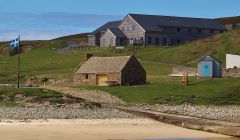 The new Fair Isle Bird Observatory seen from North Haven - Photo: FIBO
