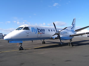 A Loganair Saab 340 aircraft.