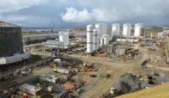 The gas plant site back in late 2013. Petrofac says construction is now "substantially complete".