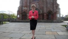First minister Nicola Sturgeon in Kirkwall on Monday - Photo: Ken Amer