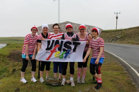 A team from the Wheres Wally half marathon in which 50 runners took part. Photo Desley Stickle