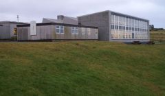 The former Mid Yell junior high school, which is to be converted into a cafe and hotel with flats. Photo Mike Pennington