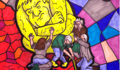 An image of the four petitioners trying to dislodge Alistair Carmichael MP produced for the crowdfunding appeal.