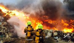 Fire fighters spent all of Thursday getting control of the blaze at Gremista.
