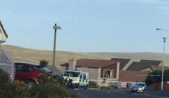 Police were seen cordoning off an area at Stanegarth at around 5pm on Sunday.