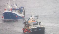 The Venture under tow by Opportune - Photo: Ian Leask