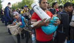 Some of the tens of thousands of refugees fleeing Syria and the Middle East, pictured in Hungary. Photo: UNHCR/M.Henley
