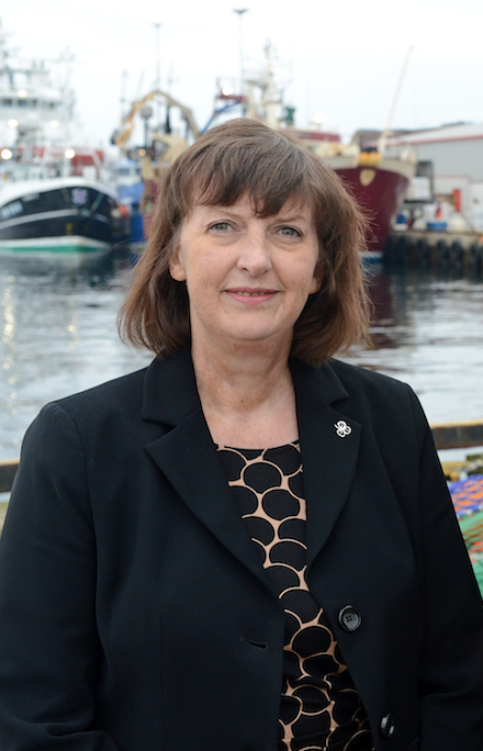 Lerwick Port Authority chief executive Sandra Laurenson remains upbeat about the future despite a downturn in traffic during the first nine months of this year. Photo LPA