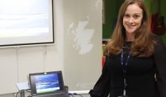 SHEPD stakeholder engagement manager Kirsteen Wood at Thursday's cable consultation. Photo Shetnews