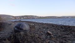 A mussel float lying on the coast at Brae. Photo Wills Sandilands