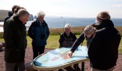Interpretive picnic table at Braewick, one of 17 such facilities across Shetland - Photos: Billy Fox for Shetland Amenity Trust