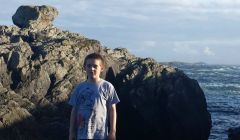Ten year old Aron Anderson, Skerries' lone primary school pupil.