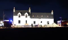 The scene at Everor, Hillswick, after two crews got the fire under control. Photo: Shetnews