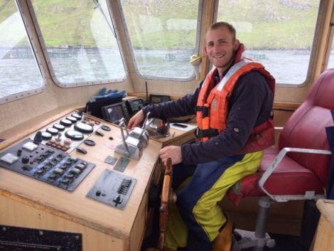 Budding salmon husbandryman Martin Mladenov