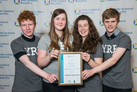 From left to right: Hamish Stalker, Catriona Gilbertson, Rachel Dorrat and Ellis Smith.