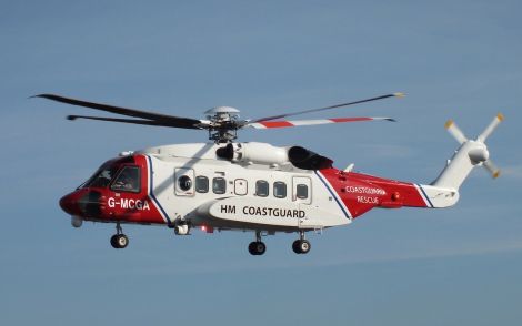 Two Coastguard helicopters are involved in the search.
