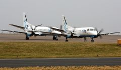 The Saab 2000 aircraft will allow more passengers to travel between Sumburgh and Bergen.