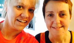 Frances Tait and Fiona Shearer are running the London Marathon to raise money for the MS Society.