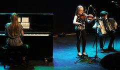 Fjanna were the judges' pick for Shetland's Got Talent 2016 on Saturday night. Pictured, from left, are Anya Johnston on piano, Jodie Smith on fiddle and Mike Laurenson on accordion. Photo: Davie Gardner