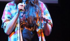 Marjolein Robertson at the the recent Shetland's Got Talent show - Photo: Davie Gardner