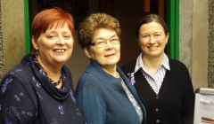 Samaritans branch chairwoman Edith Leask pictured with the charity's visiting inspectors, who gave the branch a clean bill of health earlier this year.