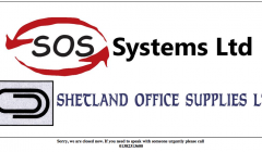 A screenshot of the Shetland office Supplies website.