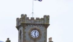 The fUnion flag flies at half mast over Lerwick Town Hall in honour of murdered MP Jo Cox. Photo SIC