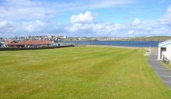 The old Seafield hockey pitch, where the new Eric Gray centre is to be built starting in July. Photo: Shetnews/Neil Riddell