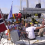 Norwegian sailors enjoying the sun at Lerwick harbour.