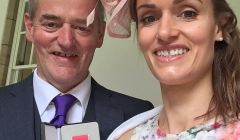 Leslie Tait MBE, pictured with his daughter Ashley.