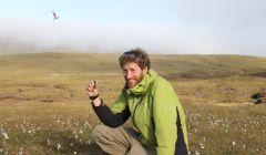 Matthew Guy with the bonxie ring. Photo: Rachel Cartwright.