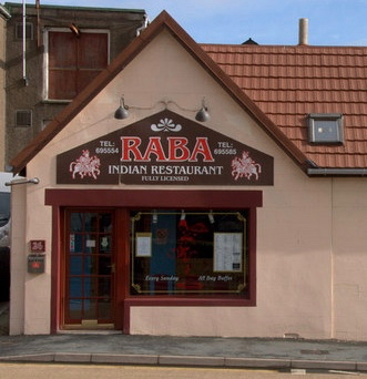 The Raba Restaurant on Lerwick's Commercial Road was one of four premises raided.
