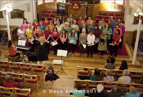 A pop-up choir earlier this month raised £1,500 for the 'From Shetland With Love' charity. Photo: Dale Smith