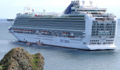 The Azura anchoring in Breiwick in June.