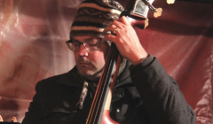 Ian Perry performing at Lerwick's Garrison Square. Photo: Davie Gardner
