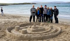 A sand-sculpting competition at West Sandwick beach was one of a host of events held during the inaugural FestiYell. Photo: Charlie Inkster.