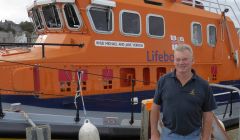 Alan Tarby has spent over 20 years as a coxswain in Cornwall. Photo: Lerwick lifeboat station