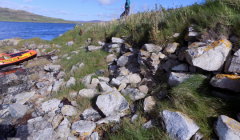 A first photo of the possible broch on the Holms of Hogaland - Photos: http://scottishcrannogs.wordpress.com