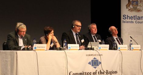 A number of sessions were held in the Mareel auditorium as delegates discussed economic development in rural areas. Photo: ShetNews/Chris Cope